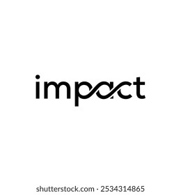 Typografie Font Impact, Design Logo Inspiration.