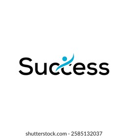 typography font success logo design vector template
