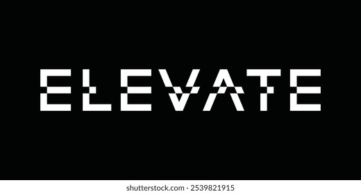 Typography Font Text Elevate, Logo Design Inspiration.