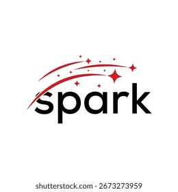 Tipografía Texto de fuente Diseño de logotipo de Spark, marca de palabra Spark Vector gráfico Plantilla de iconos
