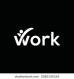 typography font work logo design vector template
