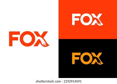 Typography of FOX. Very suitable for symbol, logo, company name, brand name, personal name, icon and many more.