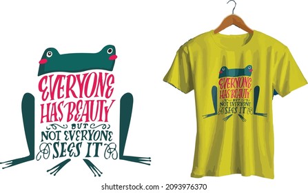 Typography frogs T-shirt design changeable vector file for