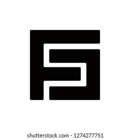 Typography fs  vector logo