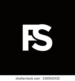 Typography Fs Vector Logo Stock Vector (Royalty Free) 1350541925 ...