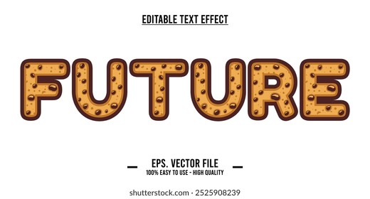 typography future word art illustration, editable text effect