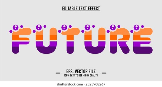 tipografia ilustração futura da palavra arte, efeito de texto editável