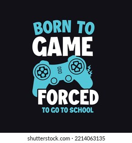 Typography Gamer T Shirt Design