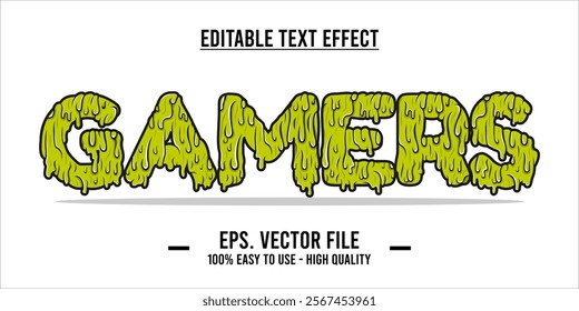 typography GAMERS word art illustration, editable text effect