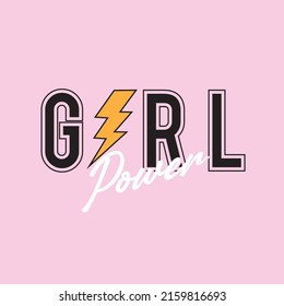 Typography Girl Power Bold Writing Touch Stock Vector (Royalty Free ...