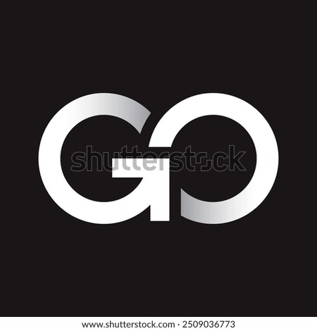 Typography of GO with arrow inside. Very suitable in various business purposes, also for icon, symbol and many more. Vector illustration.