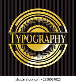Typography golden emblem