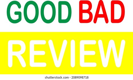 Typography Good Bad Review Background Stock Vector (Royalty Free ...
