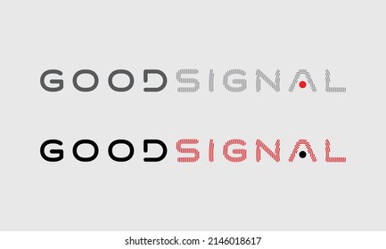 typography good signal logo vector design