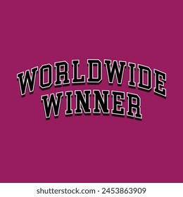 typography graphic vector font worldwide winner