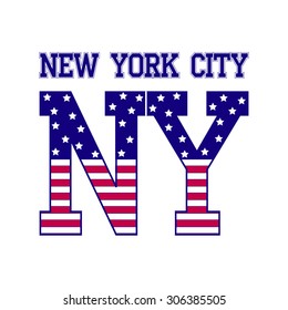 Typography Graphics. New York City Sport T-shirt Design, vector