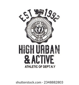 Typography Graphics, T-shirt Printing Design; Vintage Print for sportswear apparel - vector illustration