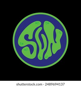 TYPOGRAPHY GREEN SUN POISON , POISON TYPGRAPHY , SUN TYPOGRAPHY