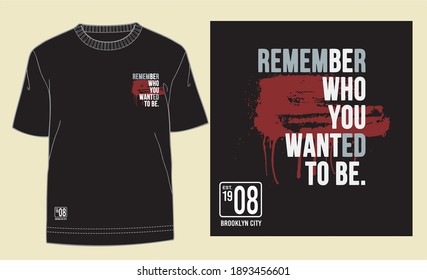typography and grunge background for design concept t shirts