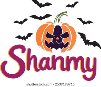 Typography Halloween T-shirt design style 2025