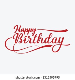 typography happy birthday