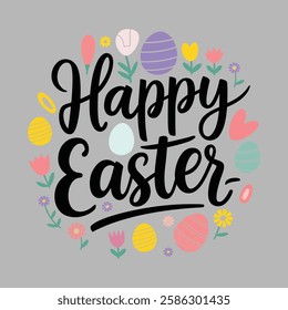 A Typography of Happy Easter.