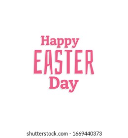 Typography of happy easter over a white background - Vector