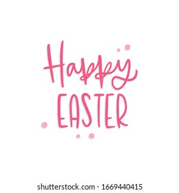 Typography of happy easter over a white background - Vector