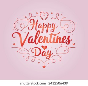 
Typography "Happy Valentines Day", font logo, romantic, simple logo, vector, cool font, cursive font.