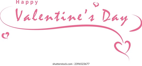 tipografía de feliz día de San Valentín texto . Vector. banner y tarjeta de caligrafía.