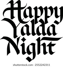 Typography Happy Yalda Night template background Vector illustration