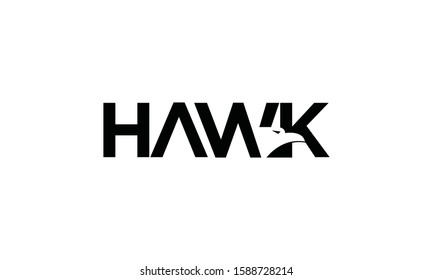 Typography Hawk Vector Royalty Logo Design Inspirations