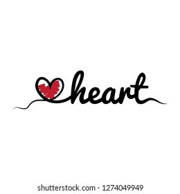 Typography Heart Word Symbol Stock Vector (Royalty Free) 1274049949 ...