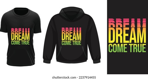 Typography hoddie and t shirt design concept