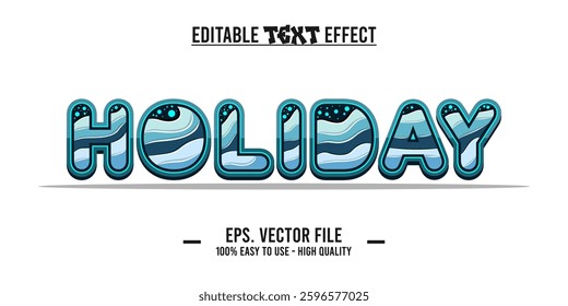 typography HOLIDAY word art illustration