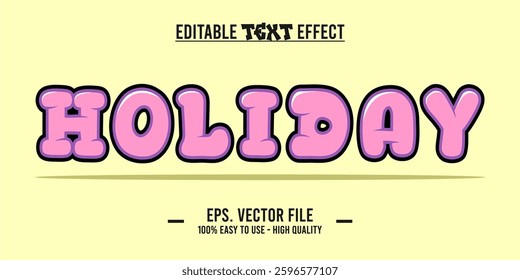 typography HOLIDAY word art illustration
