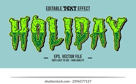 typography HOLIDAY word art illustration