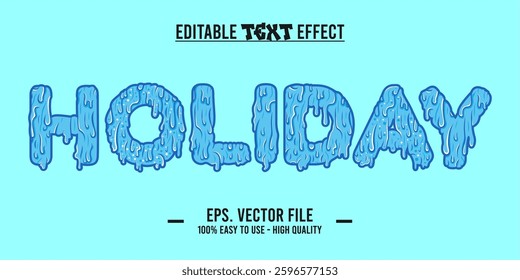 typography HOLIDAY word art illustration