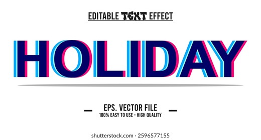typography HOLIDAY word art illustration