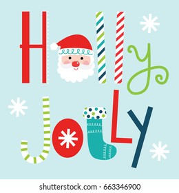 Typography Holly Jolly Design