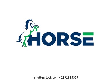 Typography of horse. Very suitable for symbol, logo, company name, brand name, personal name, icon and many more.