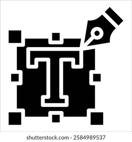 Typography Icon Element For Design