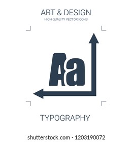 typography icon. high quality filled typography icon on white background. from art collection flat trendy vector typography symbol. use for web and mobile