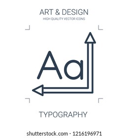 typography icon. high quality line typography icon on white background. from art collection flat trendy vector typography symbol. use for web and mobile