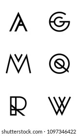 Typography icon set