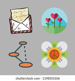 typography icon set. vector set about shortcut, flower and letter icons set.