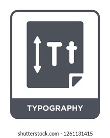 typography icon vector on white background, typography trendy filled icons from Creative process collection, typography simple element illustration