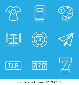 Typography icons set.  
