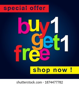 Typography idea for special offer promotion poster, vector illustration, special events, special times, online shop. Banner templates. Increase your business sales with this concept. Flat design