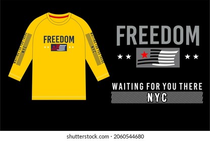 TYPOGRAPHY ILLUSTRATION VECTOR FOR LONG SLEEVE T SHIRT DESIGN
